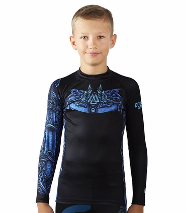 Groundgame rashguard KIDS vikings long sleeve- black